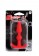 Красная силиконовая втулка для анальной стимуляции SMILING SILICONE BUTT PLUG RED - 8,9 см.