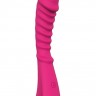 Розовый перезаряжаемый вибратор с ребрышками NAUGHTY BARONESS - 12,5 см.