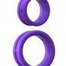 Набор из двух фиолетовых эрекцонных колец Max Width Silicone Rings