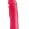 Розовая гелевая насадка-фаллос без мошонки - 20,5 см.