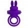Фиолетовое эрекционное кольцо с вибростимуляцией клитора Vibrant Penis Ring III