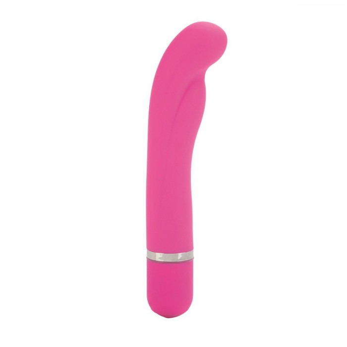 Розовый вибромассажер с утолщенной верхней частью 10-Function Charisma Wavy - 13 см.