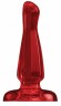 Красный анальный стимулятор Bottom Line 4  Model 3 Acrylic Red - 10,5 см.