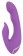Фиолетовый вибромассажёр для внутренней и наружной стимуляции Purple Vibe G-Spot - 20 см.