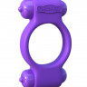 Фиолетовое эрекционное кольцо с 2 виброэлементами Magic Touch Couples Ring